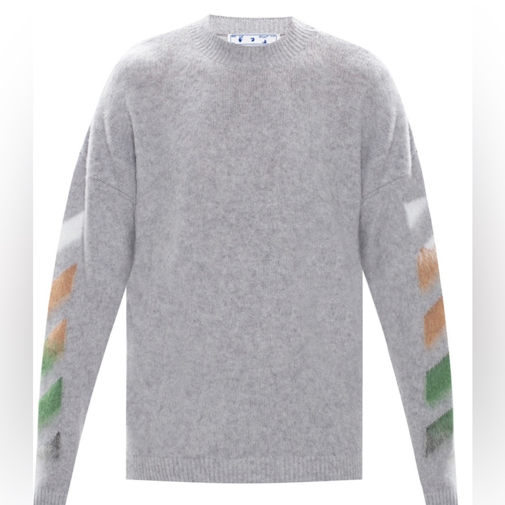 Off-White Men's Printed Sweater Sz XL